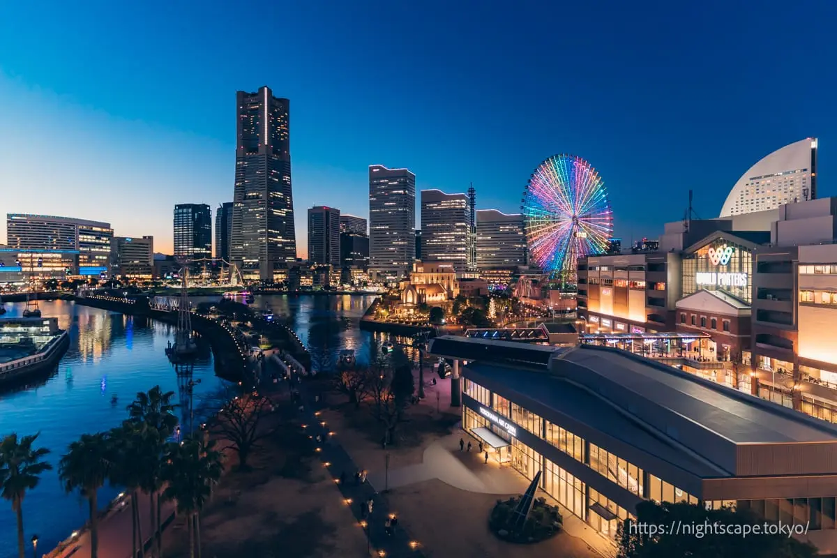 ナビオス横浜から見える夜景