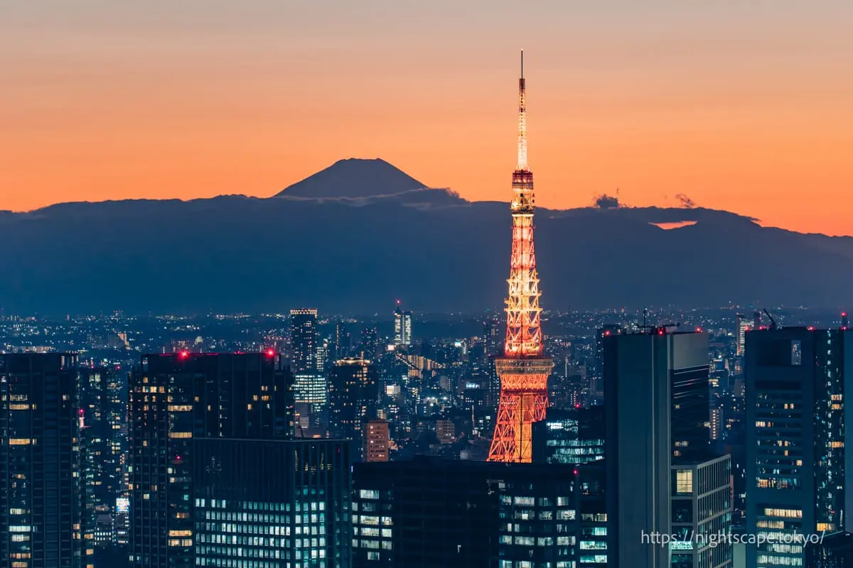富士山和东京铁塔