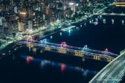 Illuminated bridge over Sumida River